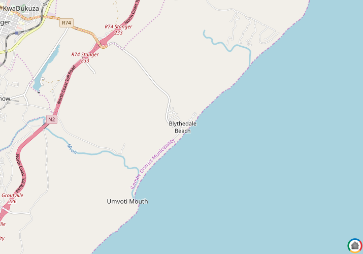 Map location of Blythedale